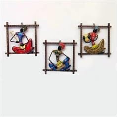 Handmade Musician Showpiece Set of 3 | Decorative Metal Figurines for Table or Shelf Display