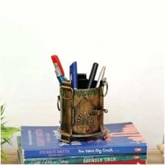 Miniature Pen Stand | Gold Wrought Iron Decorative Holder for Stationery or Gifting