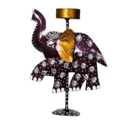 Elephant Tea Light Holder | Handcrafted Showpiece for Spiritual Tabletop Decoration