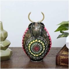 Large Animal Figurine | Brown Wrought Iron Showpiece for Rustic Room Styling