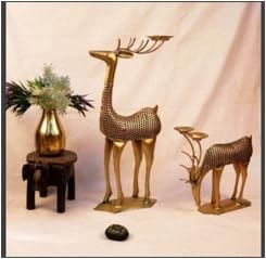 Deer Showpiece Set of 2 | Decorative Animal Figurines for Modern Rustic Home Decor