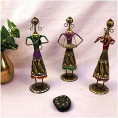 Lady Musicians Figurines Set of 3 | Artistic Rajasthani Women Playing Instruments