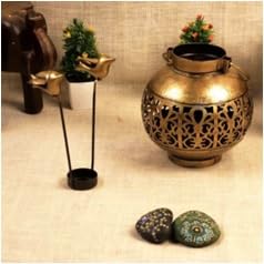 Iron Bird Tea Light Holder | Decorative Metal Lota Pot Candle Stand for Table or Mandir