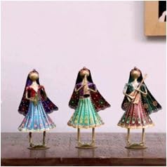 Tribal Women Musician Figurines Set of 3 | Ethnic Showpieces for Decor & Gifting