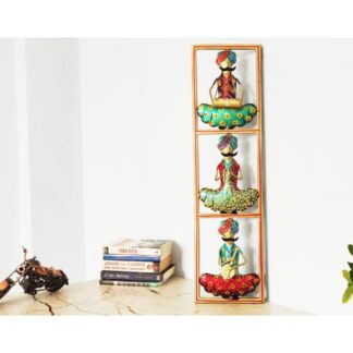 Rajasthani Musicians Showpiece | Artistic Folk Band Men Playing Instruments | Handcrafted Ethnic Tabletop Accent for Festive or Cultural Home Styling