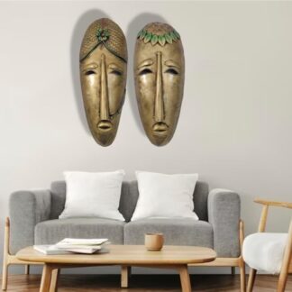 Iron Rajasthani Human Mask for Wall Decoration, Elegant and Artistic Iron Mask for Living Room, Bedroom, or Office, tylish Wall Hanging for Homes and Studios