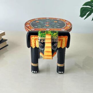 Home Decoration Items for Living Room Wooden Elephant Handcrafted Artistic Figurines for Spiritual Decor Table Decorative showpiece