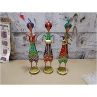 Musician Table Decor Set of 3 | Traditional Art Figurines for Coffee Table Styling