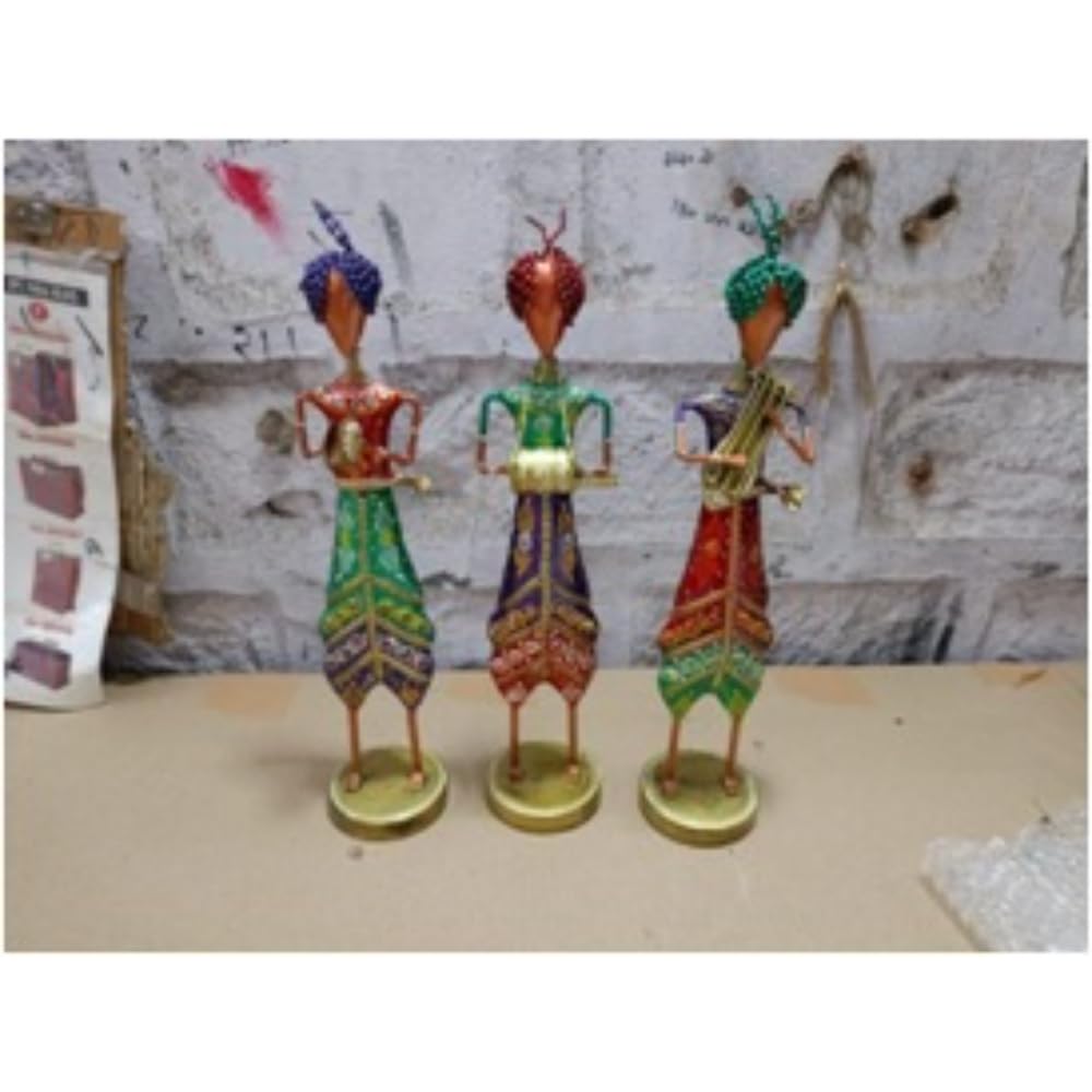 Musician Table Decor Set of 3 | Traditional Art Figurines for Coffee Table Styling