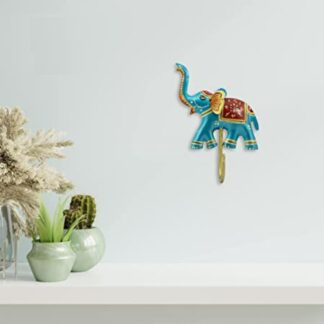 Metal Key Holder for Wall | Decorative Key Organizer with Hooks | Wall Decor, Wall Art for Home | Ideal Gift for Birthday, Housewarming, Key Stand, Strong Hooks (1 Elephant Hook)