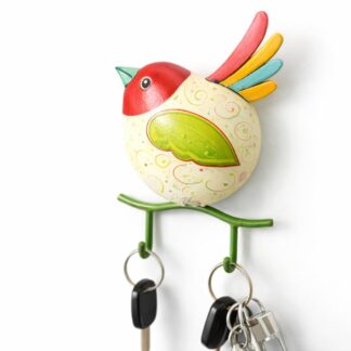 Decorative Metal Bird Wall Hook | 20 x 3 x 15 cm | Cute Yellow Canary Iron Key Holder & Coat Organizer for Entryway | Multi-Purpose Kids Room Home Storage Hooks