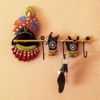 Musician Metal Abstract Figures Handcrafted Wall Sculpture Metal Frame For Home Decoration - Wall Decoration for living Room (KRISHNA_HOOK)