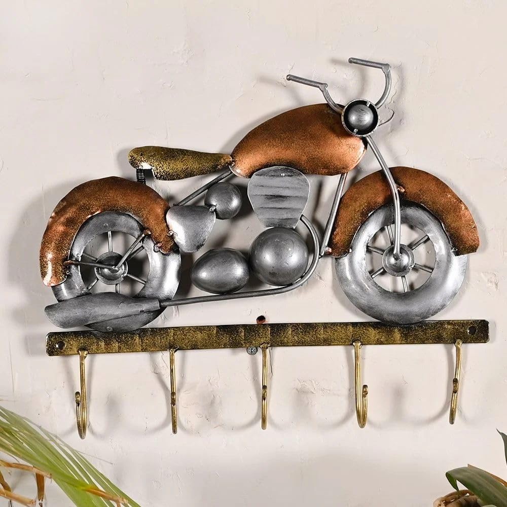 Musician Metal Abstract Figures Handcrafted Wall Sculpture Metal Frame For Home Decoration (BIKE_HOOK)