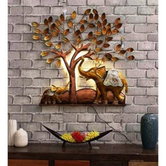 Elephant and Tree With LED for Wall Decoration, Unique Decorative Wall Art for Home and Office, Home Decorative Items, Wall Art