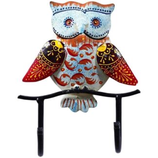 Metal Key Holder for Wall | Decorative Key Organizer with Hooks | Wall Decor, Wall Art for Home | Ideal Gift for Birthday, Housewarming, Key Stand, Strong Hooks (1 OWL Hook)
