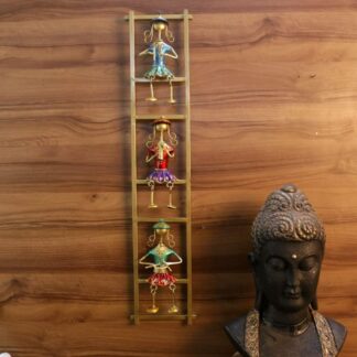 Iron Painted Ladies Hanging Leg Frame | Quirky Wall Art Featuring Dangling Legs Design | Decorative Handmade Accent for Bedroom or Living Room Walls