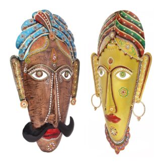 Iron Human Mask Wall Decor | Artistic Abstract Face Showpiece for Modern Wall Accent