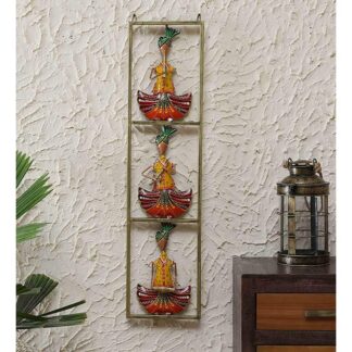 3 Musician Sitting Man in Frame for Home Decoration, Elegent Wall Decoration for Home and Office (Multicolour, 9.5x4x38, Framed)