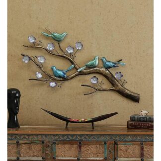 Iron Birds on Branch Wall Decor, Elegant Metal Wall Art for Home and Office Decoration, nique Birds on Branch Wall Art for Nature-Inspired Decor, Beautiful Bird Wall Art