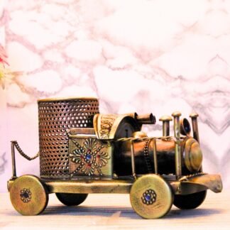 Small Engine Pen Stand | Quirky Train Design Desk Organizer for Kids or Adults