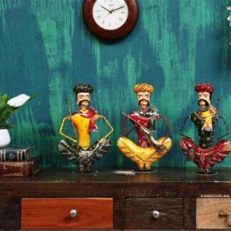 Set of 3 Big Musician Rajasthani showpiece