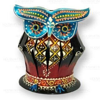 Hand Painted ROUND Tea - Light OWL