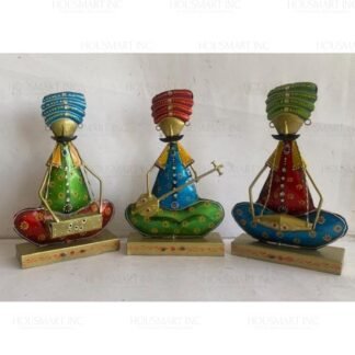 Hand Painted MUSICAL SITTING MAN (SET OF3)