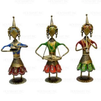 Hand Painted DOLL W / CAP (Set of - 3)