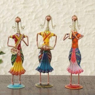 Hand Painted MUSICAL LADY (Set of - 3)