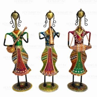 Hand Painted MUSICAL LADY (Set of - 3) NEW